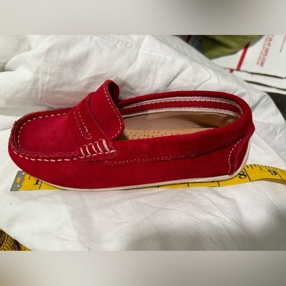 Zara kids suede leather red loafers in size 11.5. H - Picture 12 of 12